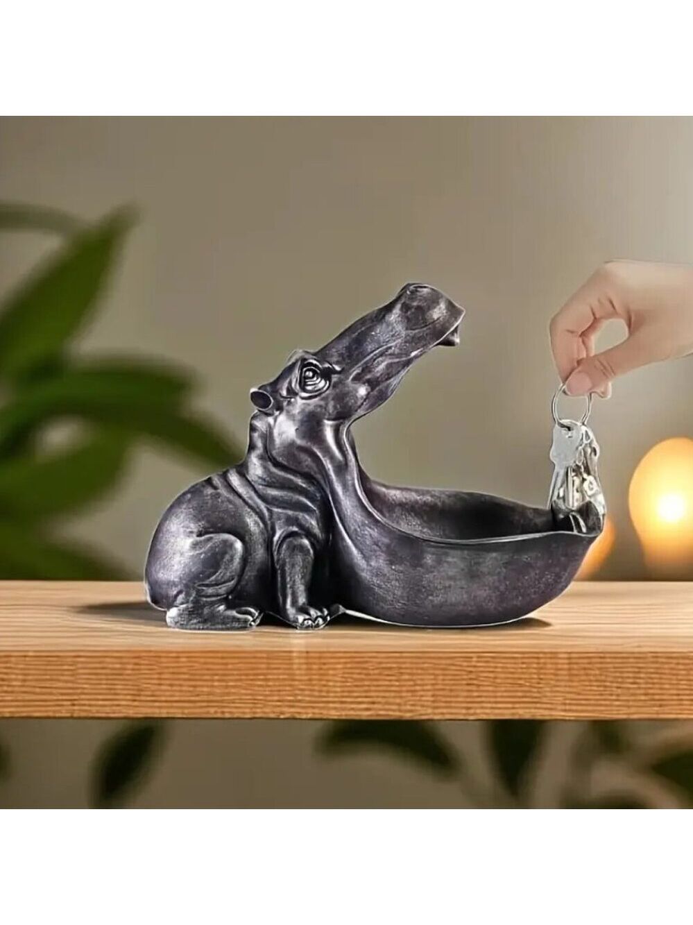 Whimsical Hippo (Hippopotamus) Candy Dish – Fun & Functional Catchall - Picture 5 of 9